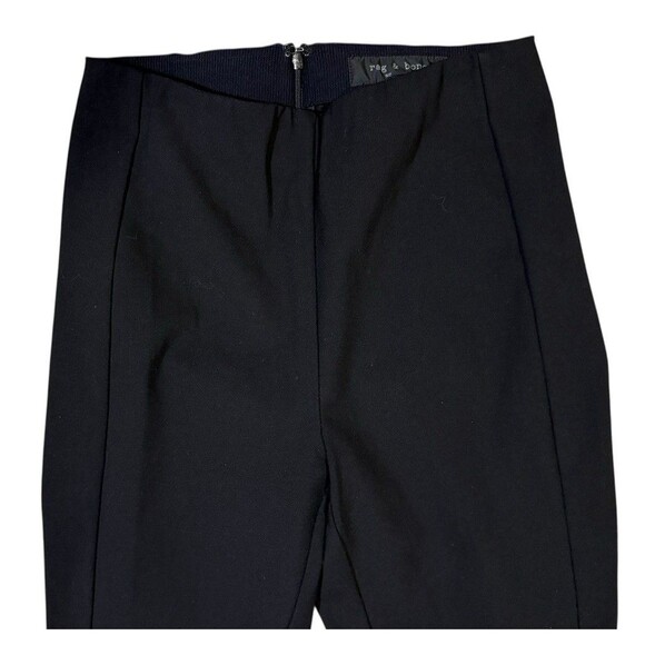 Rag & Bone Skinny Ankle Trousers Size 0 Black Second Skin Back Zip Basic - Picture 2 of 10